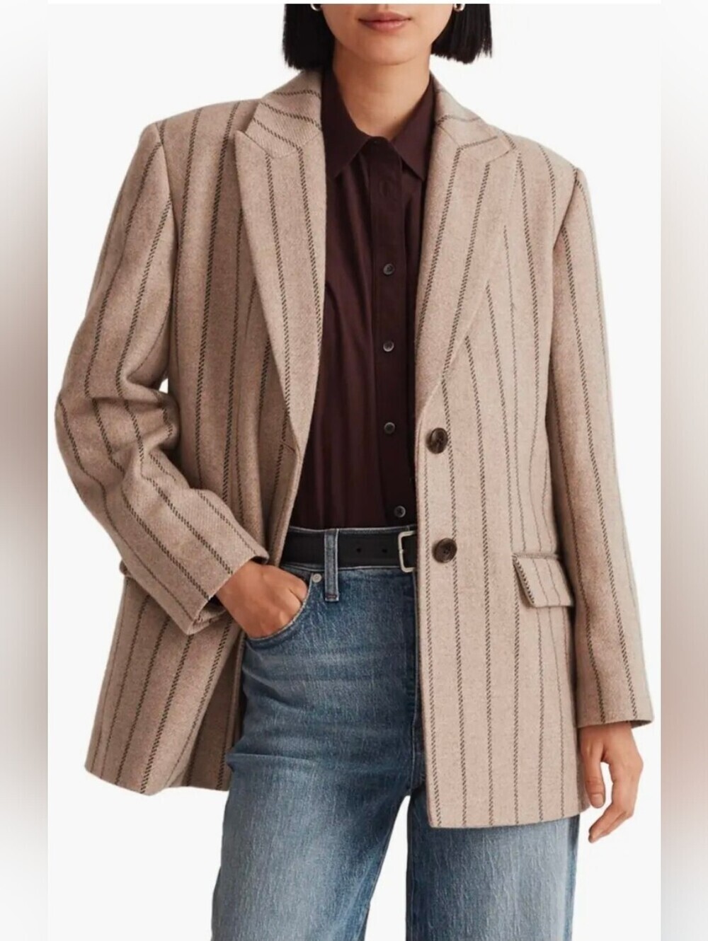 Madewell the Bedford oversized blazer italian fabric 4